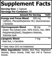 OxyPro supplement facts list