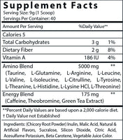 Energized Aminos ingredients list
