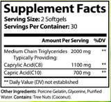 MCT Oil+ ingredients